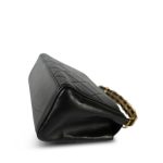 Black Lambskin Quilted Double Chain Top Handle GHW - Image 5