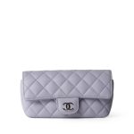 21K Lilac Caviar Quilted Classic Sunglasses Case with Chain SHW