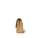 Beige Lambskin Quilted Classic Flap Medium GHW - Image 3