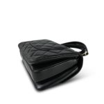 21S Black Lambskin Quilted Small Trendy CC Light Gold Hardware - Image 10
