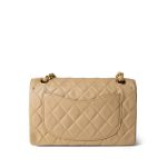 Beige Lambskin Matelasse Double Flap Gold Hardware - Image 4