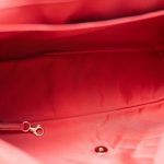 Red Grained Calfskin XL Small Travel Flap Bag Light Gold Hardware - Image 9