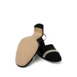 20P Black Lambskin Grosgrain Pearl Cap Toe CC Slingback Pumps Size 39.5 - Image 7