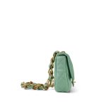 23P Light Green Lambskin Quilted Funkytown Flap Bag Antique Gold Hardware - Image 5