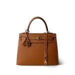 Kelly Sellier 25 Gold Veau Epsom Gold Plated Z Stamp