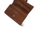 Dark Caramel/Brown Lambskin Quilted Classic Flap Bag Medium GHW - Image 12
