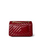 22K Red Aged Calfskin Chevron 255 Reissue Aged Gold Hardware - Image 5