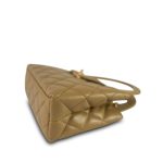 25A Beige Lambskin Quilted Nano Kelly Shopper Aged Gold Hardware - Image 5