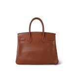 Birkin 30 Noisette Vache Liegee Palladium Plated J Square Stamp - Image 11