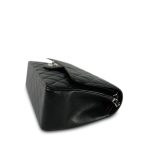 Black Jumbo Caviar Quilted Classic Flap Silver Hardware - Image 8