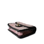 Pink/White Tweed Calfskin Braided My Own Frame Flap Bag Mini LGHW - Image 7