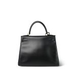 Kelly 28 Black Box Calfskin Retourne Gold Plated D Square Stamp - Image 10