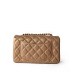 15C Gold Caviar Quilted Mini Rectangular Flap Antique Gold Hardware - Image 3