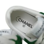 23P Green & White Suede Kidskin Sneakers Size 37.5 - Image 10
