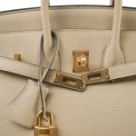 Birkin 25 Trench Veau Togo Gold Plated A Stamp - Image 15