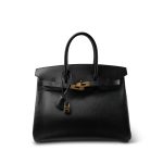 Birkin 35 Black Ardennes Gold Plated [A] Stamp - Image 4