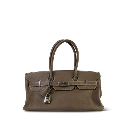 Shoulder Birkin 42 Etoupe Veau Togo Palladium Plated [M] Stamp