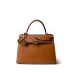 Kelly 28 Sellier Natural Chamonix Gold Plated D Square Stamp - Image 5