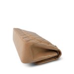 Dark Beige / Caramel Lambskin Quilted Jumbo Classic Flap Light Gold Hardware - Image 10