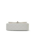 23C White Caviar Quilted Classic Flap Small LGHW - Image 14