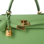 Kelly Sellier 25 Vert Criquet Veau Epsom Gold Plated Y Stamp - Image 5
