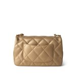 23P Gold Lambskin Quilted Mini Sweetheart Single Flap Bag Aged GHW - Image 3