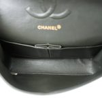 Dark Green/Khaki Lambskin Quilted Classic Flap Medium Gold Hardware - Image 14