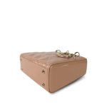 Nude/ Rose Lady Dior Patent Cannage Small - Image 8