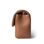 21P Light Caramel Lambskin Quilted Mini Rectangular Single Flap LGHW - Image 4