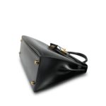 Kelly Sellier 28 Black Box Calfskin Gold Plated T Circle Stamp - Image 13