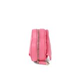 22S CC In Love Heart Zipped Pink Lambskin Quilted Belt Bag LGHW - Image 11