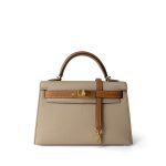 Mini Kelly Sellier Trench/Gold Epsom Gold Plated Y Stamp Horseshoe Stamp (HSS)