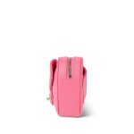 22S CC In Love Heart Zipped Pink Lambskin Quilted Belt Bag LGHW - Image 8