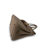Birkin 25 Etoupe Veau Togo Gold Plated B Stamp - Image 13