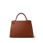 Kelly Sellier 28 Noisette Box Calfskin Gold Plated [E] Stamp - Image 14