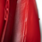 Vintage Red Lambskin Quilted Medium Classic Flap Gold Hardware - Image 10