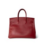 Birkin 35 Rouge Courchevel Gold Hardware (Z) Stamp - Image 11