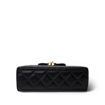 24P Black Shiny Aged Calfskin Nano Kelly Shopper Aged Gold Hardware - Image 3