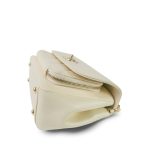 Ivory Caviar Quilted Business Affinity Flap Small Light Gold Hardware - Image 10
