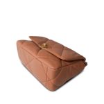 21K Caramel Lambskin Quilted 19 Flap Small Mixed Hardware - Image 12