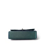 22P Iridescent Green Caviar Quilted Classic Flap Medium Light Gold Hardware - Image 9