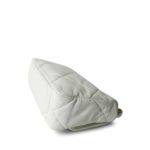 20A White Goatskin Quilted 19 Flap Small Mixed Hardware - Image 6