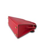Kelly Sellier 25 Bi-Color Rouge Casaque/Bleu Thalassa Epsom White Stitching Gold Plated [P] Stamp - Image 17