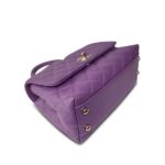 Purple Caviar Quilted Small Coco Handle LGHW - Image 5