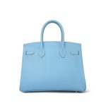 Birkin 30 Candy Celeste Mykonos? Epsom Palladium Plated O Square Stamp - Image 15