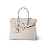 Birkin 30 Craie Veau Togo Rose Gold Plated Y Stamp - Image 10