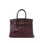 Birkin 30 Bordeaux Veau Togo Gold Plated A Stamp