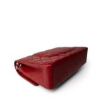 17B Red/Raspberry Caviar Quilted Medium Classic Flap Silver Hardware - Image 7