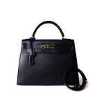 Kelly Sellier 28 Navy Box Calfskin Gold Plated (Z) Stamp - Image 2