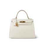Kelly Sellier 28 Craie Veau Epsom Gold Plated D Stamp - Image 4
